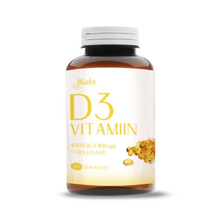 D3 Vitamiin 4000 IU, õlikapslid 120tk