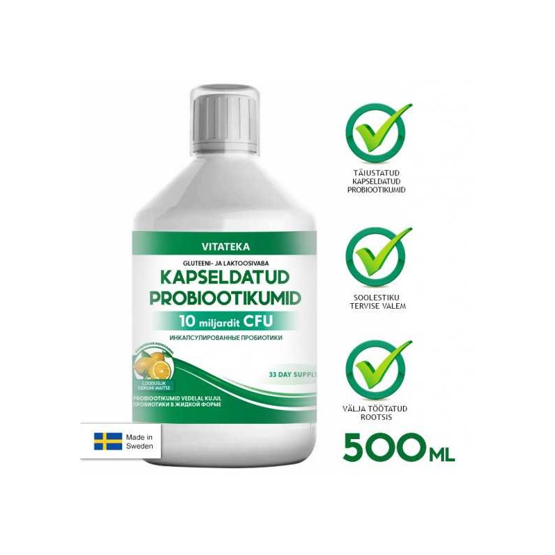 Kapseldatud probiootikumid 500ml