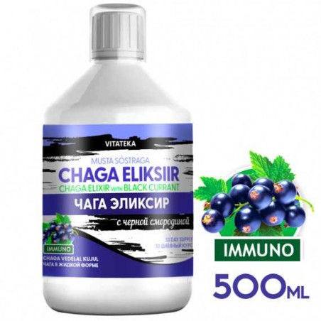 CHAGA ELIKSIIR MUSTA SÕSTRAGA 500ML